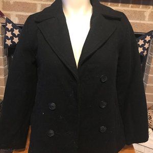 Girl's Black Wool Coat from Old Navy - Size Large